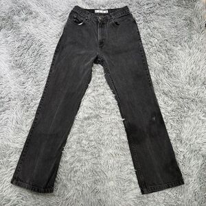 Vintage Zena Black Jeans High Waisted Size 4 Straight Leg 90s Made In USA